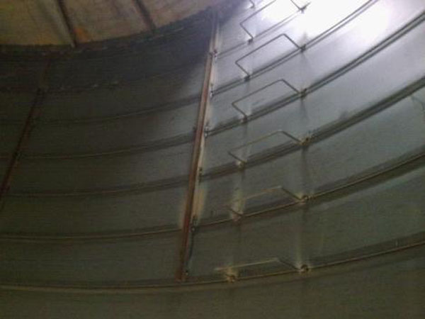 interior structure of lipp steel storage silo
