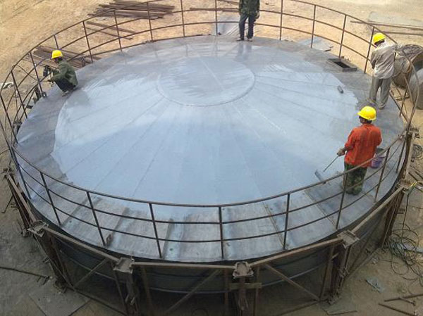 painting the silo roof